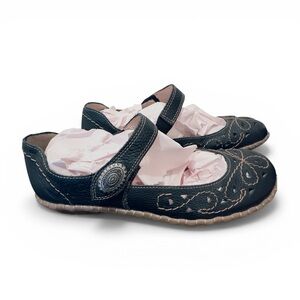 Remonte Dorndorf Black Leather Mary Jane Shoes EU 40 US 9